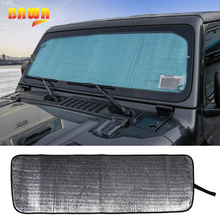 BAWA Front Windshield Sun Visor for Jeep Wrangler JL 2018 Aluminum Foil Car Sunshade Front Windshield 2024 - buy cheap