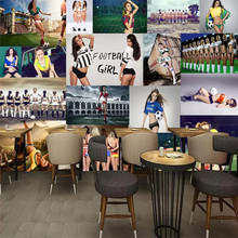 Football Baby KTV Bar Restaurant Background Wall Professional Factory Wholesale Wallpaper Mural Poster Photo Wall 2024 - buy cheap