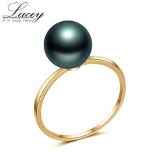 Customize 18k gold rings jewlry,Tahitian black pearl rings gold jewelry,wedding couple rings for women drop shipping 2024 - buy cheap