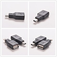 2PCS USB 2.0 A Female to Mini USB B 5 Pin Male Adapter Converter Changer Black 4*1.7*0.9cm 2024 - buy cheap
