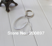 Promoção quente diy acrílico em branco chaveiro forma oval chaveiro 100 pçs/lote 2024 - compre barato