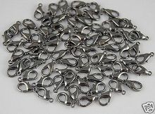 Factory/300 pcs Gunmetal Black Lobster Clasp Claw 12x6mm accessory Metal Bracelet Necklace Jewelry Findings 2024 - buy cheap