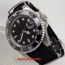 40mm bliger black dial luminous marks sapphire glass miyota 8215 automatic mens watch 2024 - buy cheap