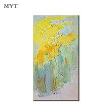 Unframed Hand Painted Abstract Art yellow thick oil landscape Oil Painting On Canvas Wall Picture Living Room Home Decor 2024 - buy cheap