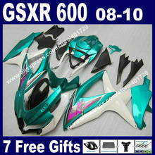 Free custom Fairings for 2008 2009 2010 SUZUKI GSXR 600 750 K8 GSXR600 GSXR750 white black light green 08 09 10 set 7 gift LD53 2024 - buy cheap