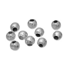 DoreenBeads 3000 PCs Silver Color Iron Smooth Round Spacers Metal Beads 2mm Dia. for Jewelry Making DIY Findings Accessrioes 2024 - buy cheap