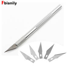 Engraving Non-Slip Metal Scalpel Knife Kit + 5pcs Blades Cutter Craft Knives for Mobile Phone PCB DIY Repair Hand Tools 2024 - buy cheap