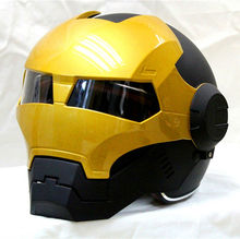 Шлем MASEI IRONMAN мужской/женский мотоциклетный, открытый шлем с открытым лицом, 610 АБС, черного/золотого цвета 2024 - купить недорого