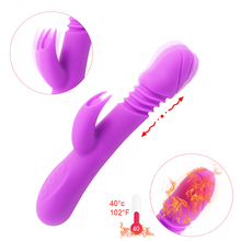 Erotic Heating Thrusting Rabbit Vibrator Waterproof Rotating Dildo Vibrator G Spot Clitoris Stimulator Sex Toys for Woman ZD0238 2024 - buy cheap