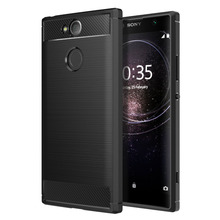 Soft Lightweight TPU case Cover Carbon Fiber Design Anti-Scratch Slim Back Panel Shock Aborsption shell for Sony Xperia XA2 2024 - buy cheap