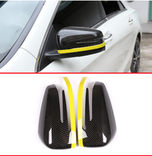 Carbon Fiber ABS Side Door Rearview Mirror Cap Cover Trim For Mercedes Benz A CLA GLA GLK Class W176 W117 X156 X204 2024 - buy cheap