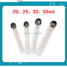6 pcs/pack 20-25-30-50ml Glass Centrifuge Tube With Screw Lid Graduated Test Tube with cover Round bottom for chemistry test 2024 - buy cheap