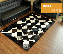 2018 free shipping 1 square meter 100% natural hand made cow leather vinyl floor rugs 2024 - buy cheap