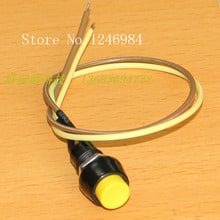 [SA]Taiwan normally open M10 round yellow button switch with lock button switch PB205 A stripline--50pcs/lot 2024 - buy cheap