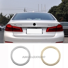 Angelguoguo Car Rear logo emblem decoration ring cover sticker For BMW 5 series G30 G38 2018-2019 2024 - buy cheap