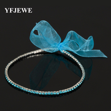 YFJEWE, nuevo producto, pulsera de eslabones de cadena de 4 colores para mujeres, nuevo diseño, pulseras y brazaletes de cristal de lujo, moda para mujeres, B131 2024 - compra barato