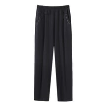 Pantalones largos de cintura alta para mujer, Pantalón elástico de oficina, negro, harén, M182, de talla grande 8XL, Otoño, 2019 2024 - compra barato