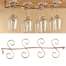 Top Quality 6/8 Wine Glass Rack Stemware Hanging Under Cabinet Holder Bar Kitchen Screws Buckets Coolers & Holders 2024 - buy cheap