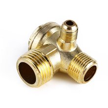 1Pcs 3 Port Brass Male Threaded Check Valve Connector Tool for Air Compressor Three-way Unidirectional Check Valve Hot Sale 2018 2024 - buy cheap