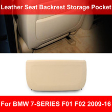 LHD RHD Beige Car Rear Seat Backrest Panel Genuine Leather Cover Storage Pocket For BMW 7-series F01 F02 730 735 740 750 2009-16 2024 - buy cheap