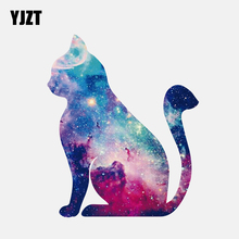 Yjzt 11.7cm * 14.2cm estilo estrelado gato silhueta em pvc adesivo de carro 11-00909 2024 - compre barato
