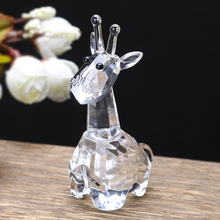 H&D Giraffe Tiny Crystal Figurine Art Glass Miniatures Wild Animal Collectible Gift For Kids Home Table Decor Wedding Favors 2024 - buy cheap