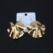 Brand Irregular Surface Shiny Metal Big Drop Earrings Fashion Jewelry Women Statement Earings UKMOC 2024 - buy cheap
