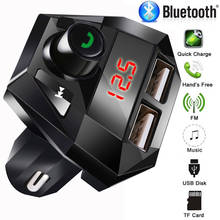 Car Kit Hands free Wireless Bluetooth FM Transmitter LCD MP3 Player USB Chargesr Cigarette Lighter Power  Usb Charger 20190704 2024 - buy cheap