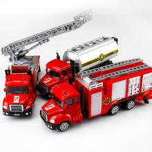 3 pieces set Diecasts car toys Vehicles Simulation alloy car model Engineering car Fire engine Excavator Truck Toys for boy kids 2024 - buy cheap