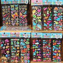 10 Sheets/lot 3D Cartoon Cute Animals Zoo 3D Stickers Children girls boys PVC Stickers Bubble Stickers Fashion Brand Kids Toys 2024 - buy cheap