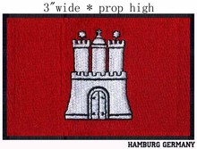 Hamburgo, alemanha Bandeira 3 "wide remendo do bordado para a justiça/FreieundHansestadtHamburg/costura em 2024 - compre barato