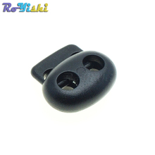 100pcs/pack Plastic Cord Lock Stopper Toggle Clip Black 16mm*18mm*5mm 2024 - buy cheap