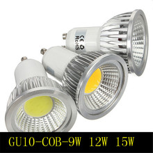 1X Super Bright light GU10 GU5.3 Dimmable LED Lamp Spotlight Bulbs AC110V 220V 9W 12W 15W GU10 COB Free shipping 2024 - buy cheap