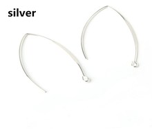 Caliente 10 Uds. De plata Simple en forma de V gancho de oreja/pendiente de moda mujeres Diy joyería hecha a mano pendientes Accesorios 2024 - compra barato