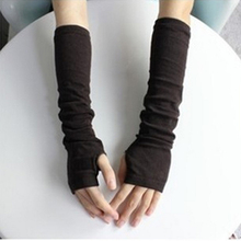 Women Fashion Knitted Arm Fingerless Mitten Wrist Warm Winter Long Gloves Retail/Wholesale 5BS4 7EWD 2024 - buy cheap