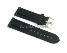 Watch Strap 24mm Rubber Strap Stainless Steel For 44mm parnis Case P82 2024 - buy cheap