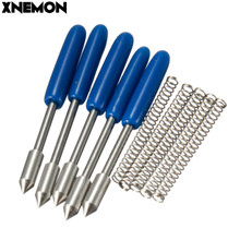 Xnemon 5 pces 60 graus lâminas para cortador de vinil graphtec cb09 plotter de corte + molas comprimento 19mm diâmetro da pata: 2mm/0.078" 2024 - compre barato