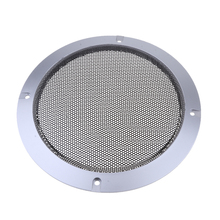 Jogo de grelhas para alto-falante 6.5 partes capa com 4 parafusos para montagem de alto-falante áudio doméstico diy-184mm diâmetro externo prata 2024 - compre barato