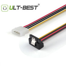 Molex 4-контактный кабель для SATA 15 pin, прямой угол 90 градусов, кабели для жесткого диска 15 см 2024 - купить недорого