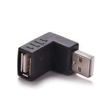 USB 2,0 Up адаптер с прямым углом 90 градусов USB 2,0 A переходник папа мама разъем для портативных ПК 2024 - купить недорого