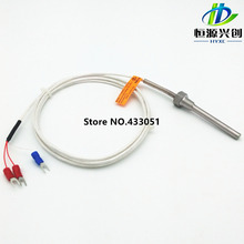 RTD Pt100 Probe Sensor L 100mm PT NPT 1/2'' Thread with Lead Wire  Free shipping 2024 - buy cheap