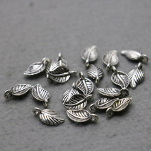 5PCS Hot Wholesale Accessory Buttons Fittings For Snaps Women Jewelry Alloy Leaf Silver-plate DIY Separate Components Findings 2024 - buy cheap