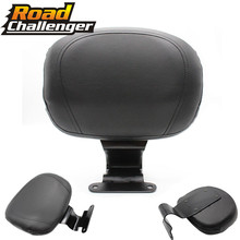 Encosto preto para assento traseiro de motocicleta, almofada em couro, driver, honda vtx1300 2024 - compre barato