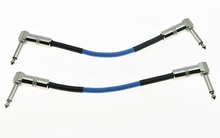 Cable Mono para efectos de guitarra, 2 uds., azul, ángulo recto, 20cm 2024 - compra barato