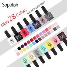 Sopolish Gel Nail Polish Hybrid Varnishes Lacquer UV Colors Vernis Semi Permanent Manicure Top Base Coat Gel Lak Nail Art 2024 - buy cheap