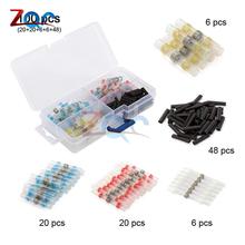 100pcs HOT Box Heat Shrink Solder sealing Shrinkable Sleeve Waterproof Wire Crimp Butt Terminals  Terminator Electrical Conector 2024 - buy cheap