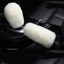 2 piece car handbrake gloves soft plush cover winter warm universal for Buick Regal Lacrosse Excelle GT/XT/GL8/ENCORE/Enclaves 2024 - buy cheap