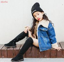 Girls boots children's single boots autumn new big/kids children's boots high tube Korean princess over the knee boots 2024 - buy cheap