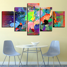 HD Abstract Pictures Framework Modular Canvas Poster 5 Pieces Animal Elephant Color Graffiti Painting Home Wall Decor Art Prints 2024 - buy cheap