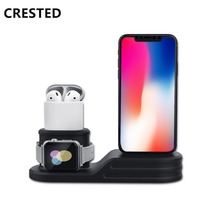 3in1 Charging Stand For Apple watch charger station dock for Airpods IPhone 11 pro max xr X 10 9 8 7 6 iwatch series 6 5 4 3 se 2024 - buy cheap